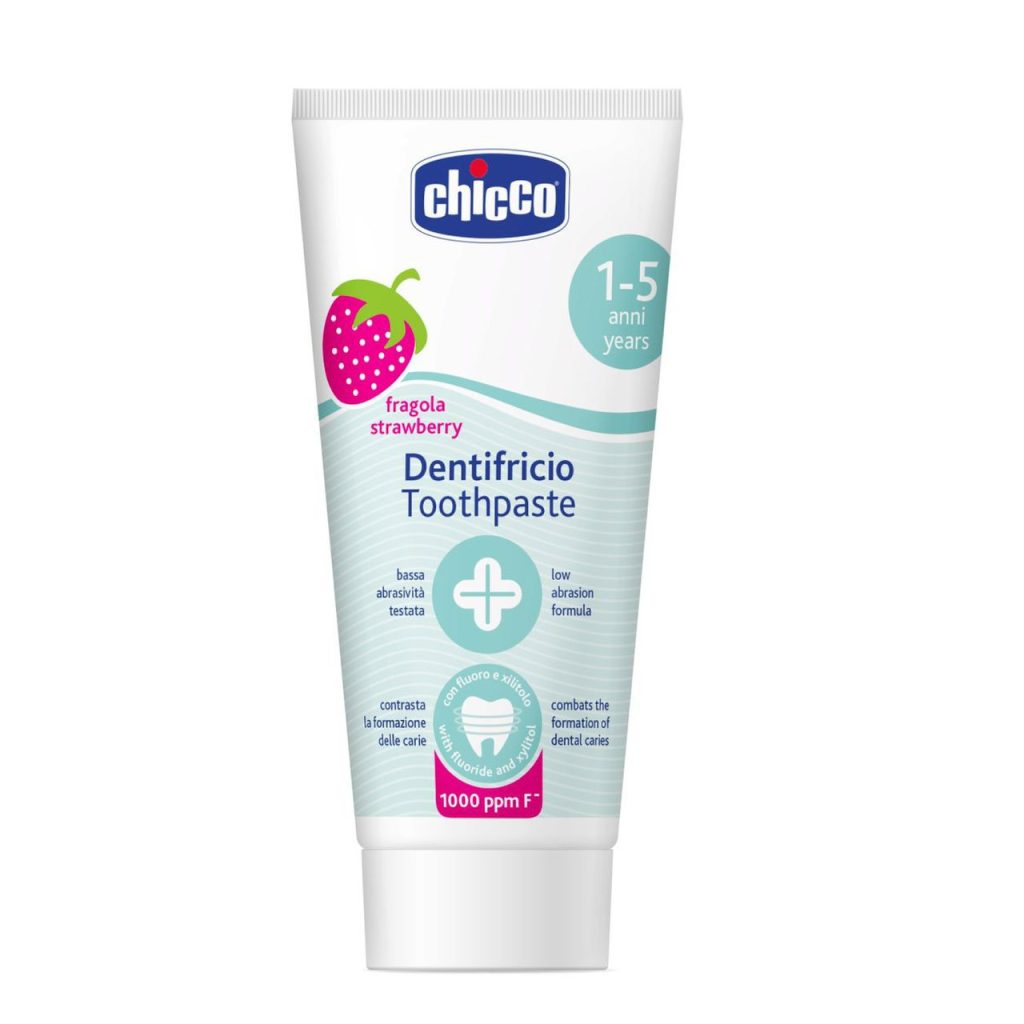 Chicco Pasta de dinti Capsuna 12m+ 50ml cu flour 74290 Bucata N1