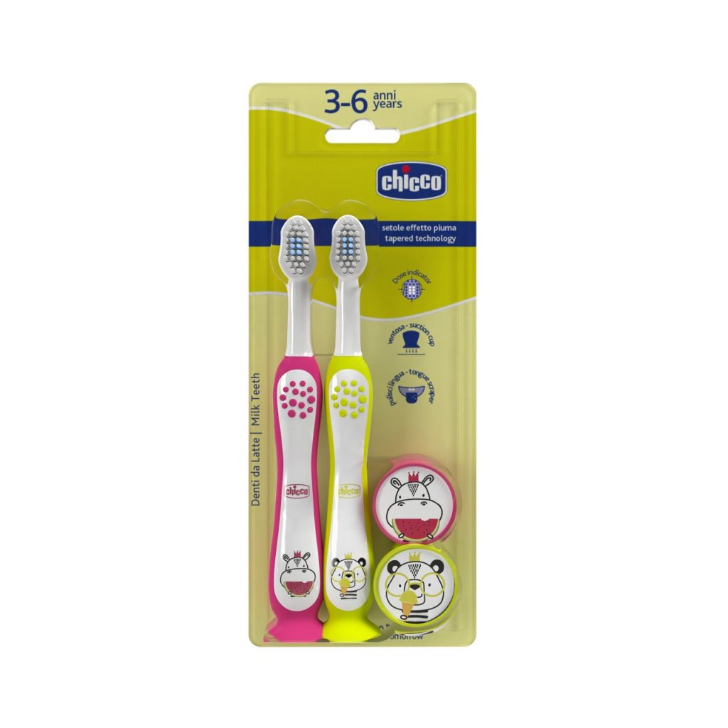 Chicco periuta pu dinti HIPPO/TIGER 3 – 6 ani 120840 Cutie N2