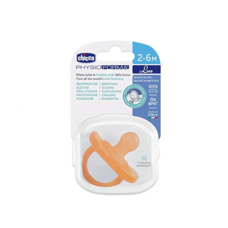 Chicco Suzeta luxe Orange 2-6M 1buc 7301136 Bucata N1