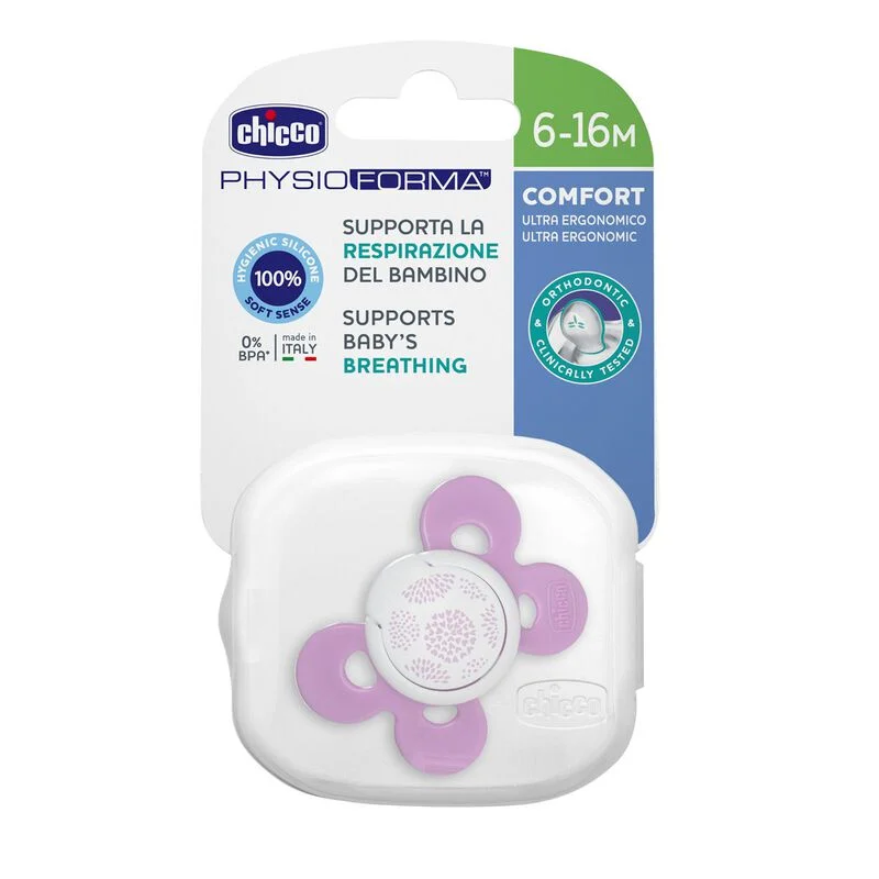 Chicco suzeta Physio Comfort silicon Roz  6-12M Bucata N1