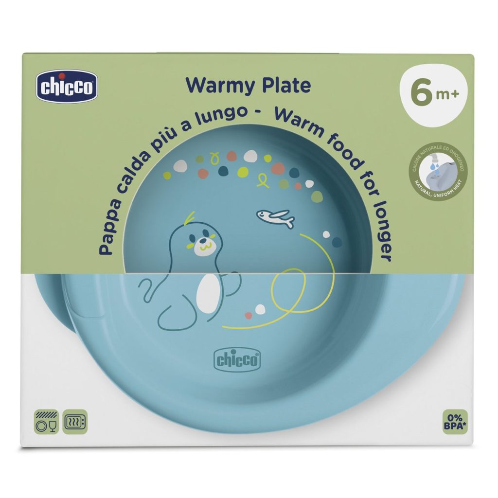 CHICCO Farfurie termica 6M+ BLUE 2025  1600025