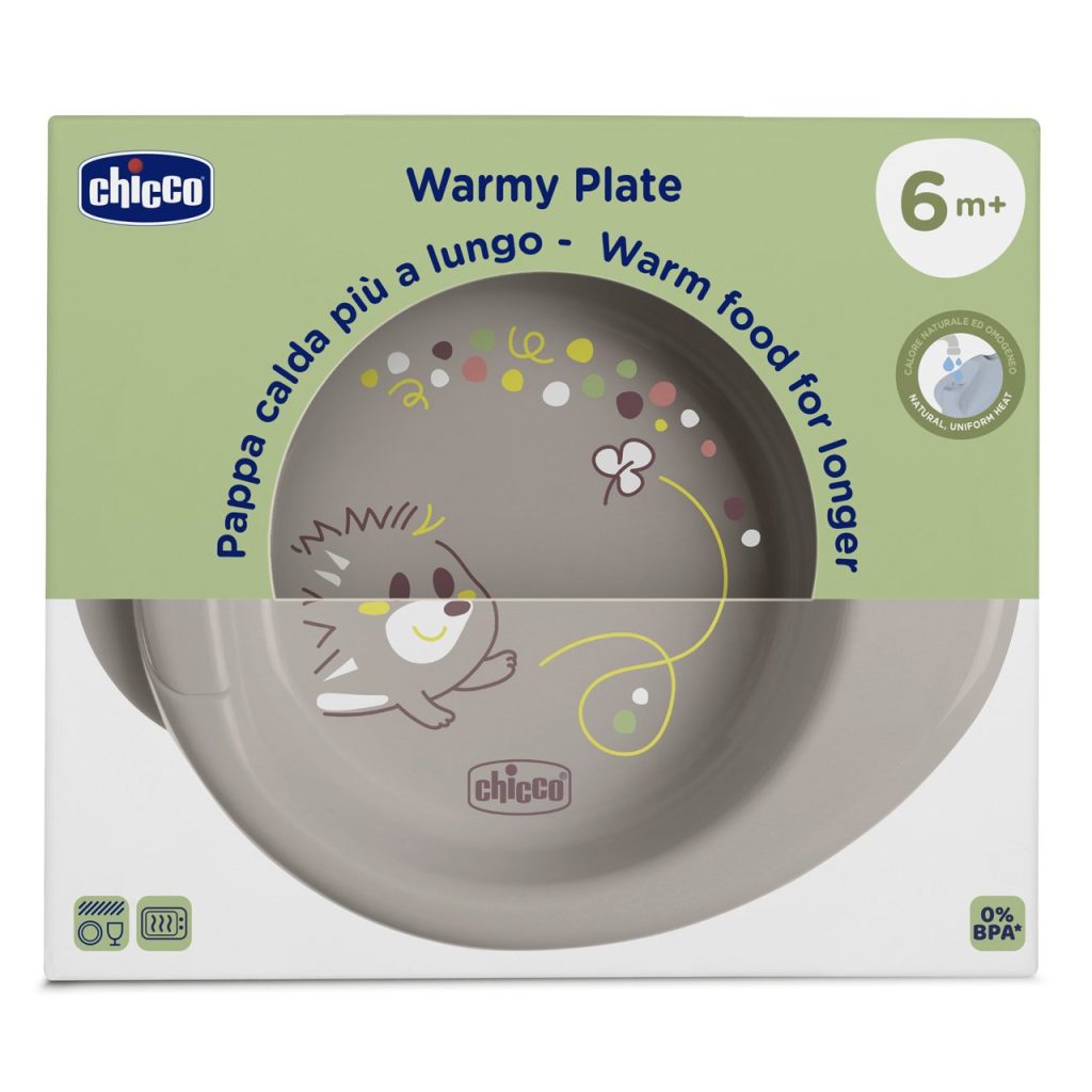 CHICCO Farfurie termica 6M+ GREY 2025  1600035