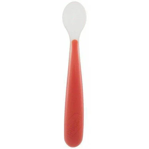 Chicco Lingurita silicon moale rosie 6 luni+ new 68287000/68287100 Bucata N1