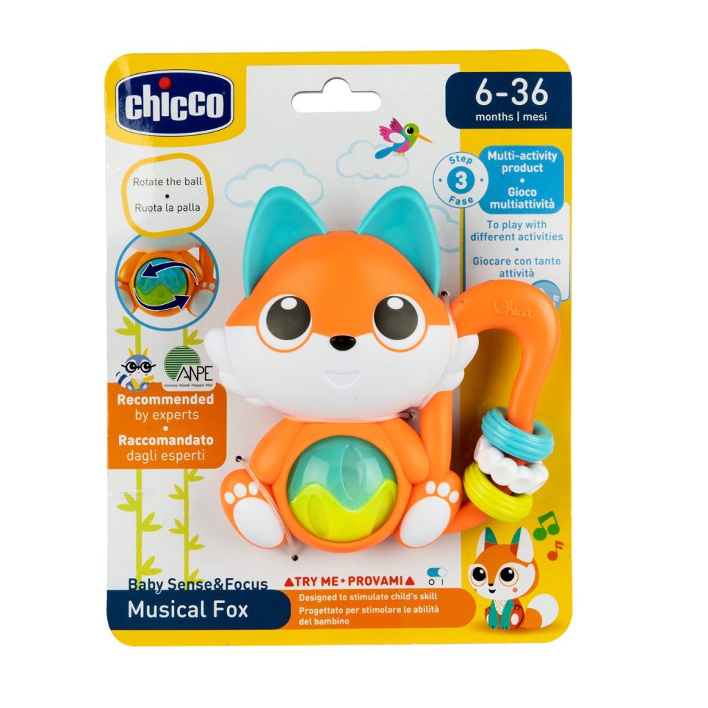 Chicco Jucarie Zornaitoare vulpea muzicala 115890 Bucata N1